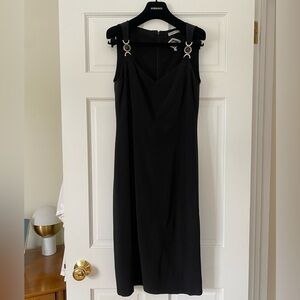 Vintage 90s Versace Medusa Medallion Dress, size 40 (S), w/Garment Bag & Hanger